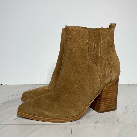 Marc Fisher Oshay Tan / Light Brown Suede Bootie 9M - Picture 14 of 14